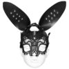Masque lapin en cuir végan et broderie Masque lapin en cuir végan et broderie