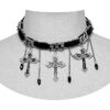 Collier ras de cou à pendentifs croix