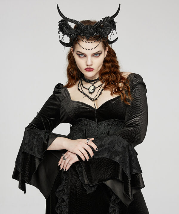 Diadème à chaînes et cornes de démon Diadème à chaînes et cornes de démon