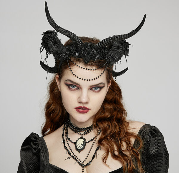 Diadème à chaînes et cornes de démon Diadème à chaînes et cornes de démon