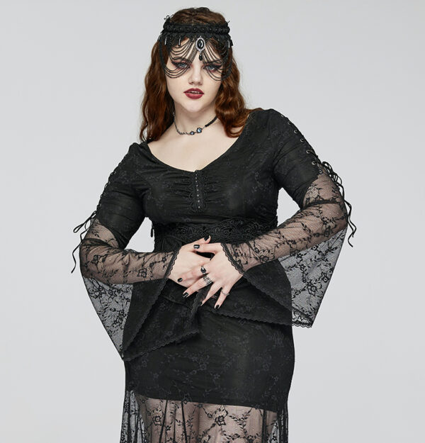 Collier diadème en broderie et chaînes Collier diadème en broderie et chaînes