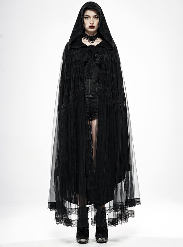 Cape voile réversible à dentelle