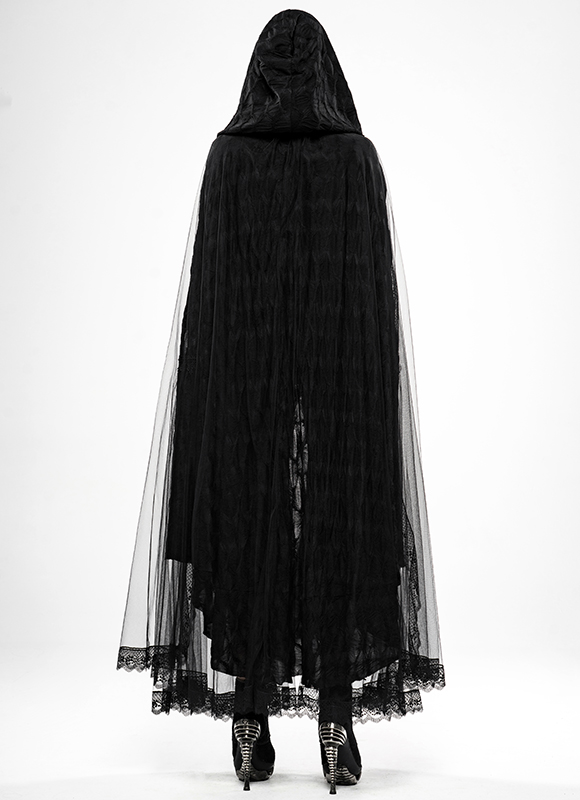 Cape voile réversible à dentelle