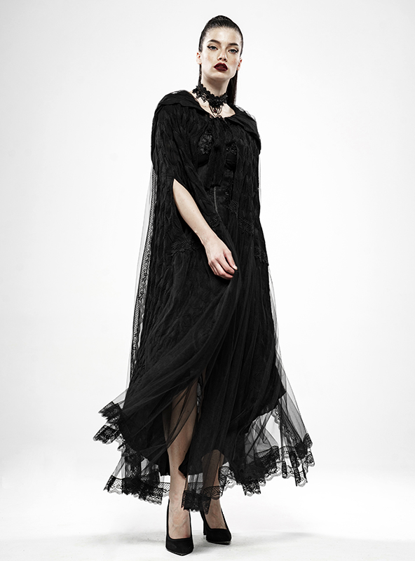 Cape voile réversible à dentelle