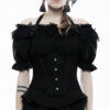 Corset gilet à bretelles et dentelle Noir Corset gilet à bretelles et dentelle Noir