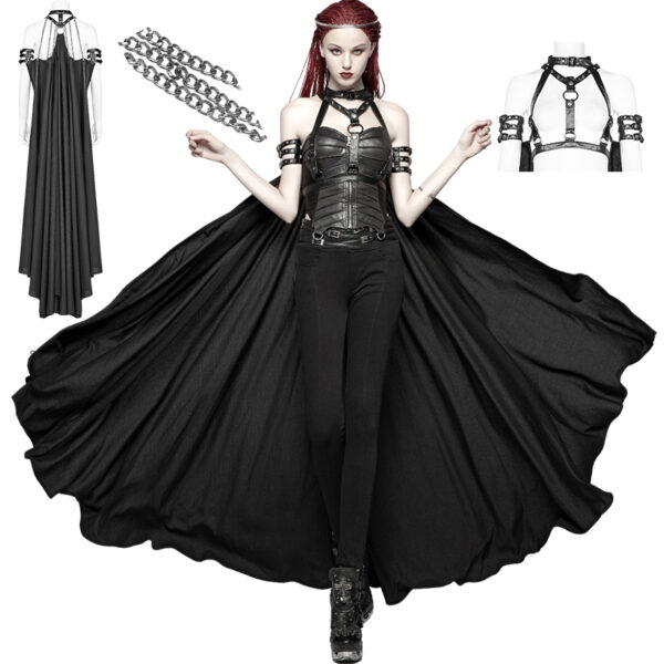 Cape harnais guerrière à chaînes Cape harnais guerrière à chaînes