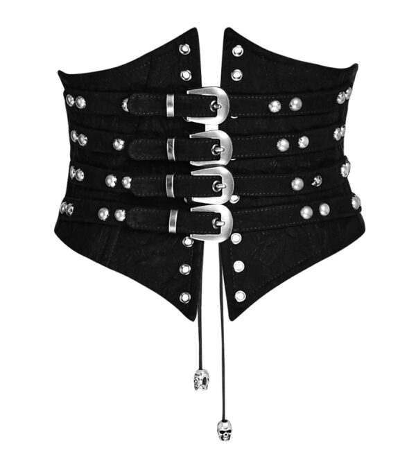 Ceinture corset en cuir végan à sangles Noir Ceinture corset en cuir végan à sangles Noir