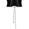 Ceinture corset en cuir végan à sangles Noir Ceinture corset en cuir végan à sangles Noir