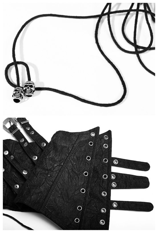 Ceinture corset en cuir végan à sangles Noir Ceinture corset en cuir végan à sangles Noir