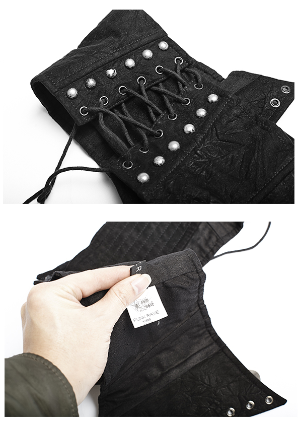 Ceinture corset en cuir végan à sangles Noir Ceinture corset en cuir végan à sangles Noir