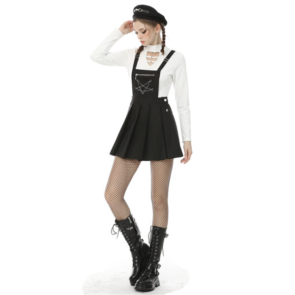 Jupe salopette à pentacle en chaîne