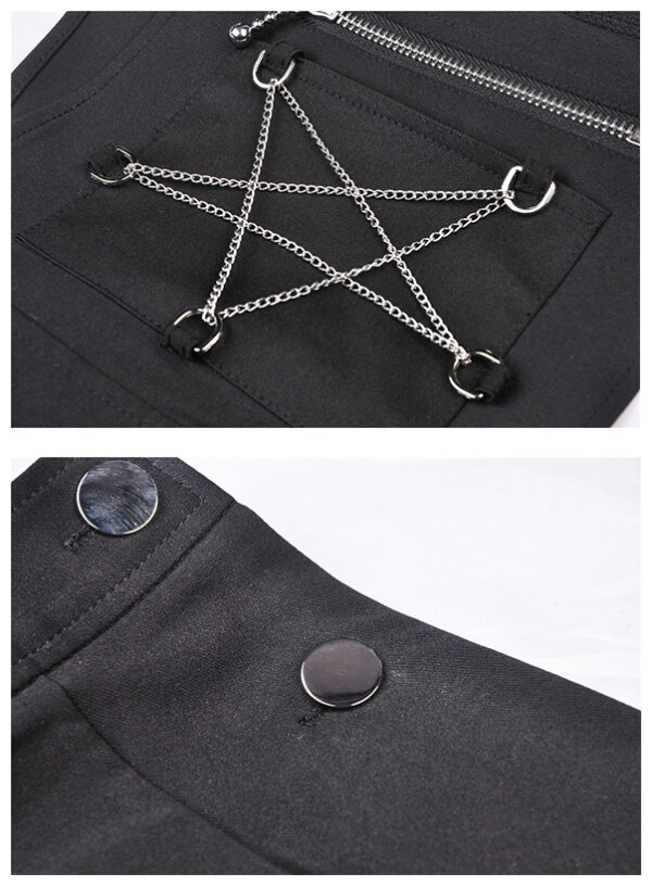 Jupe salopette à pentacle en chaîne