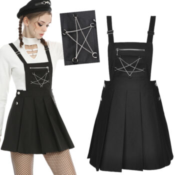 Jupe salopette à pentacle en chaîne
