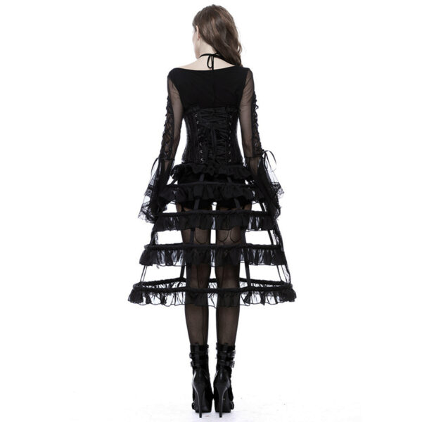 Jupon cerceau à volants façon crinoline