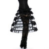 Jupon cerceau à volants façon crinoline