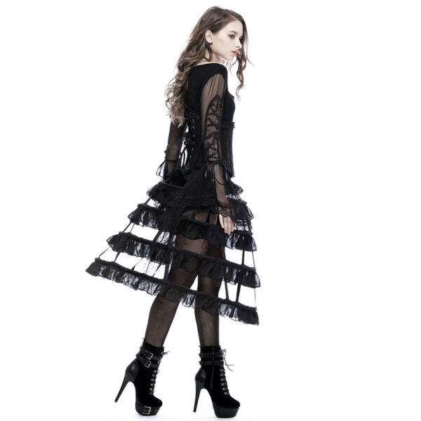 Jupon cerceau à volants façon crinoline