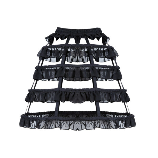 Jupon cerceau à volants façon crinoline