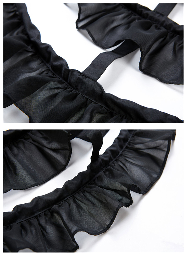 Jupon cerceau à volants façon crinoline