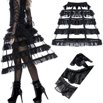 Jupon cerceau à volants façon crinoline