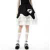 Jupe gothique lolita à volants et coeur