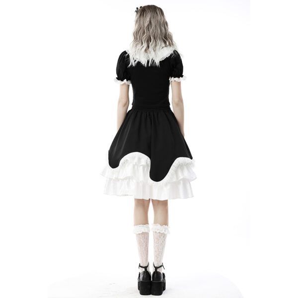 Jupe gothique lolita à volants et coeur