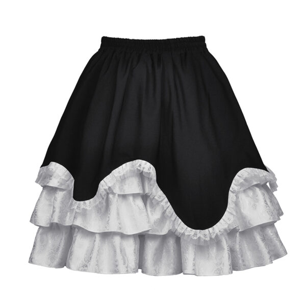 Jupe gothique lolita à volants et coeur