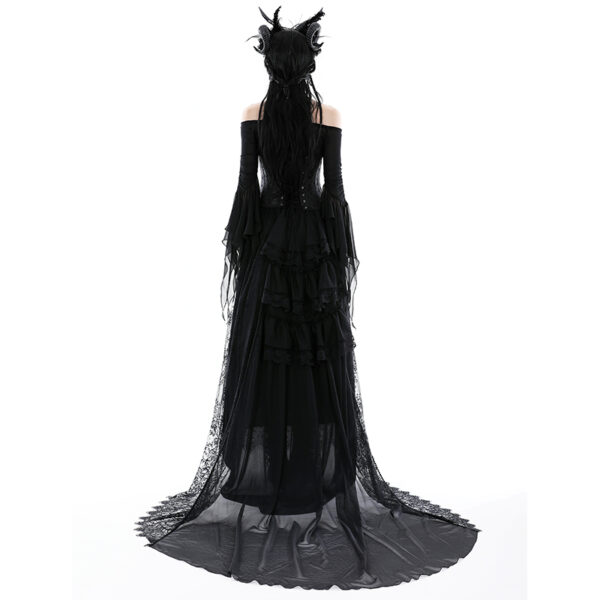 Jupe de mariée à traîne en dentelle