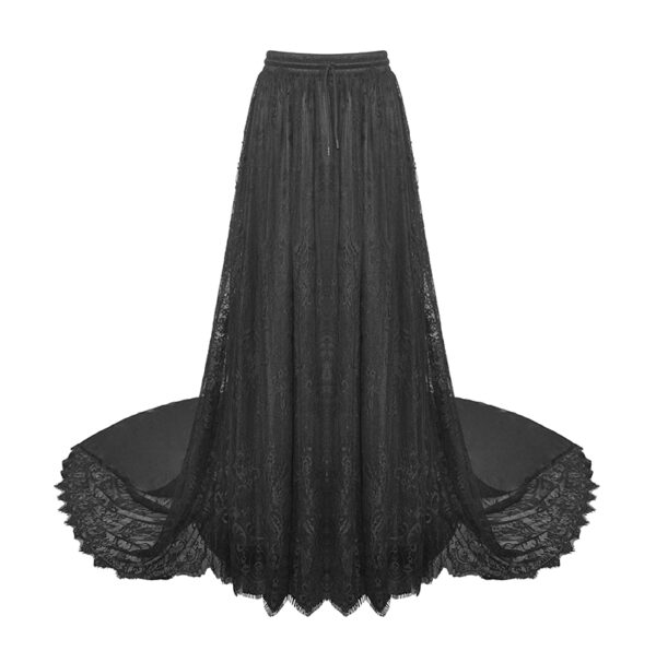 Jupe de mariée à traîne en dentelle