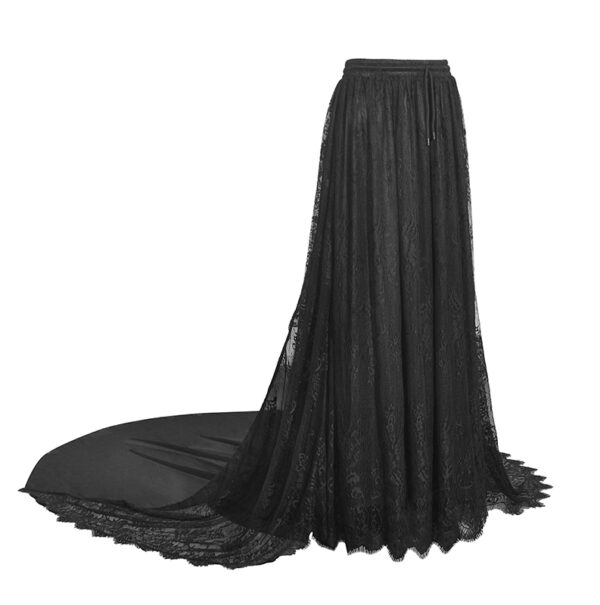 Jupe de mariée à traîne en dentelle