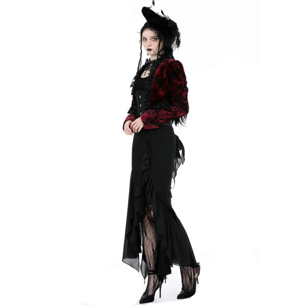 Jupe sirène fendue à volants Jupe sirène fendue à volants