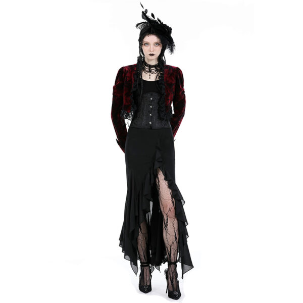 Jupe sirène fendue à volants Jupe sirène fendue à volants