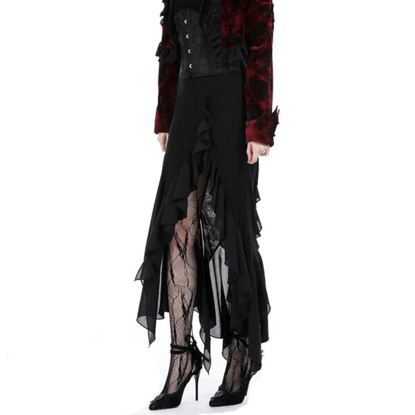 Jupe sirène fendue à volants Jupe sirène fendue à volants