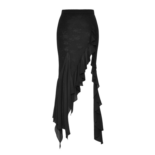 Jupe sirène fendue à volants Jupe sirène fendue à volants