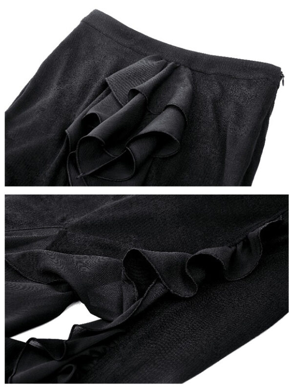 Jupe sirène fendue à volants Jupe sirène fendue à volants