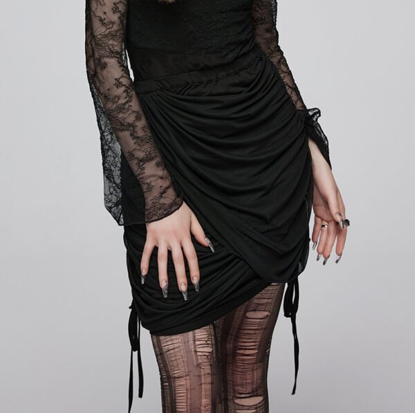 Jupe crayon froncée transformable