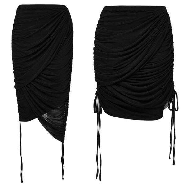 Jupe crayon froncée transformable