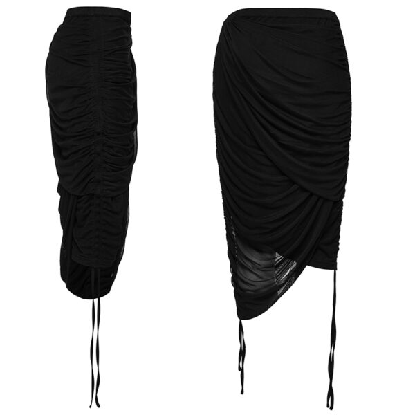 Jupe crayon froncée transformable