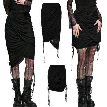 Jupe crayon froncée transformable