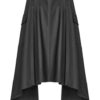 Demi-jupe asymétrique à sangles Noire