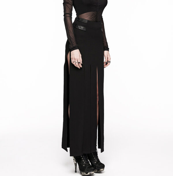 Jupe longue multi fentes effet lambeaux