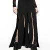 Jupe longue multi fentes effet lambeaux