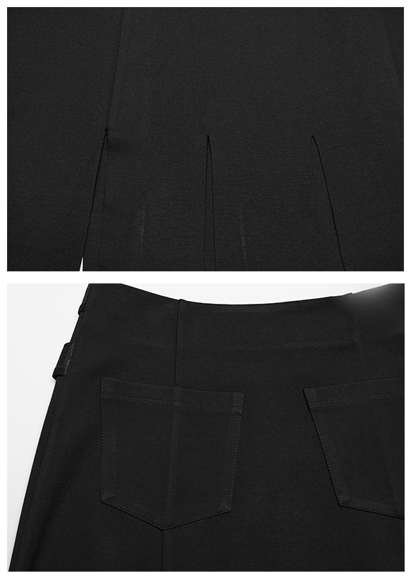 Jupe longue multi fentes effet lambeaux