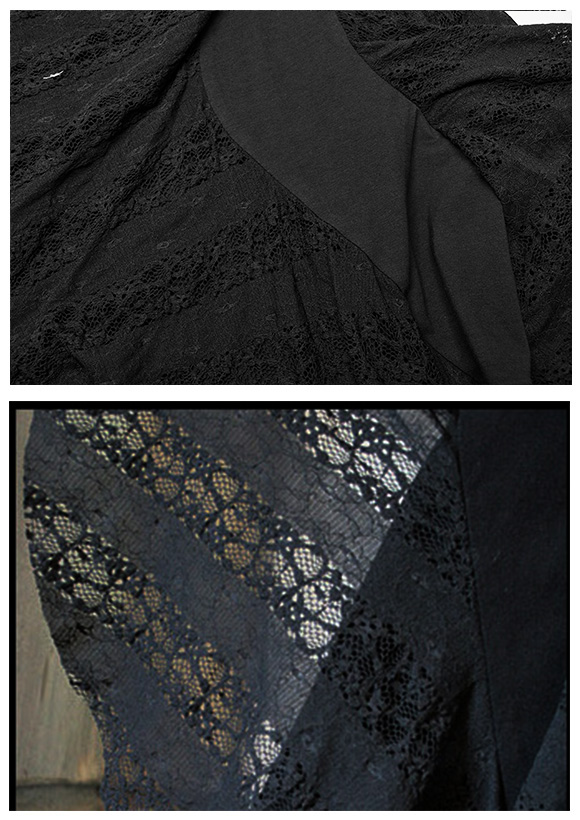 Jupe asymétrique à pans brodés