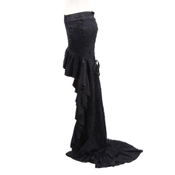 Jupe de mariée à traîne en satin et dentelle Jupe de mariée à traîne en satin et dentelle