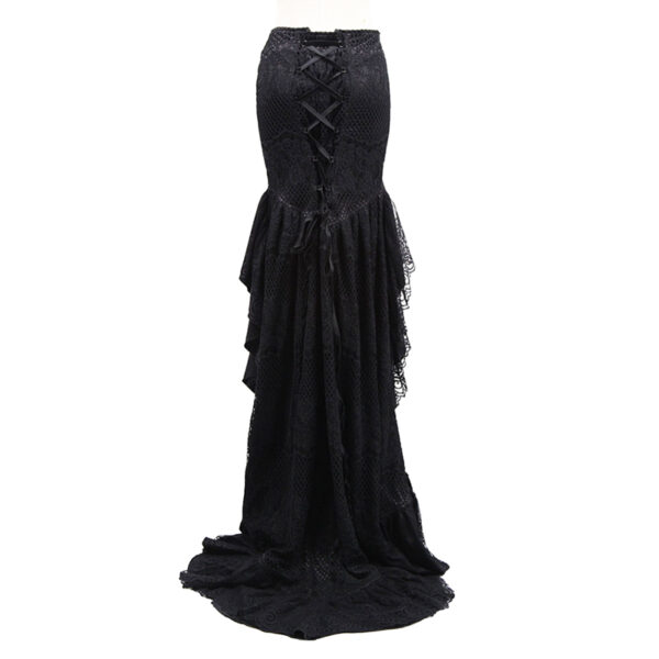 Jupe de mariée à traîne en satin et dentelle Jupe de mariée à traîne en satin et dentelle