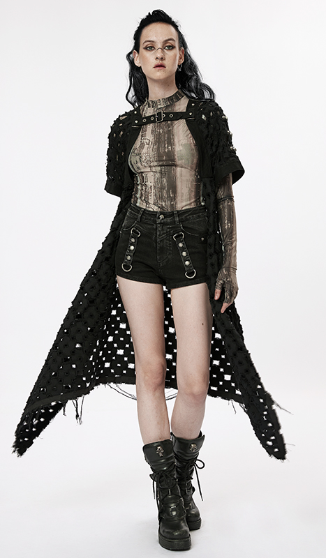 Short en jeans avec jupe cage amovible Short en jeans avec jupe cage amovible