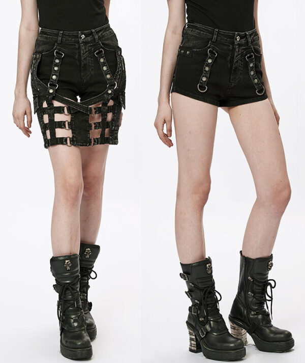 Short en jeans avec jupe cage amovible Short en jeans avec jupe cage amovible