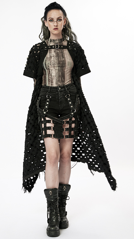 Short en jeans avec jupe cage amovible Short en jeans avec jupe cage amovible