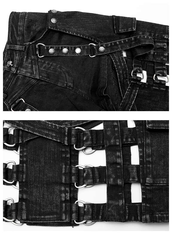 Short en jeans avec jupe cage amovible Short en jeans avec jupe cage amovible