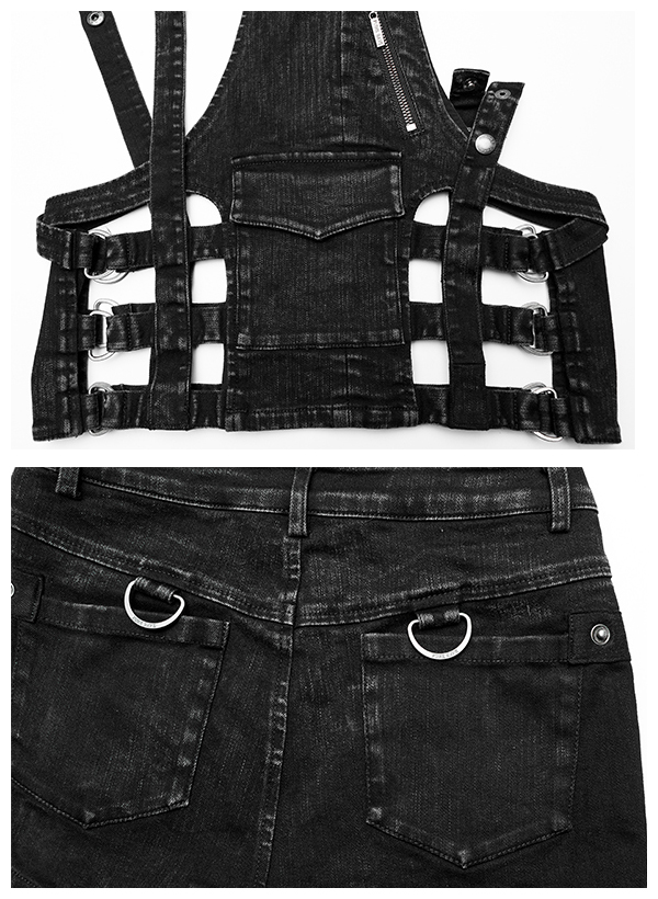 Short en jeans avec jupe cage amovible Short en jeans avec jupe cage amovible